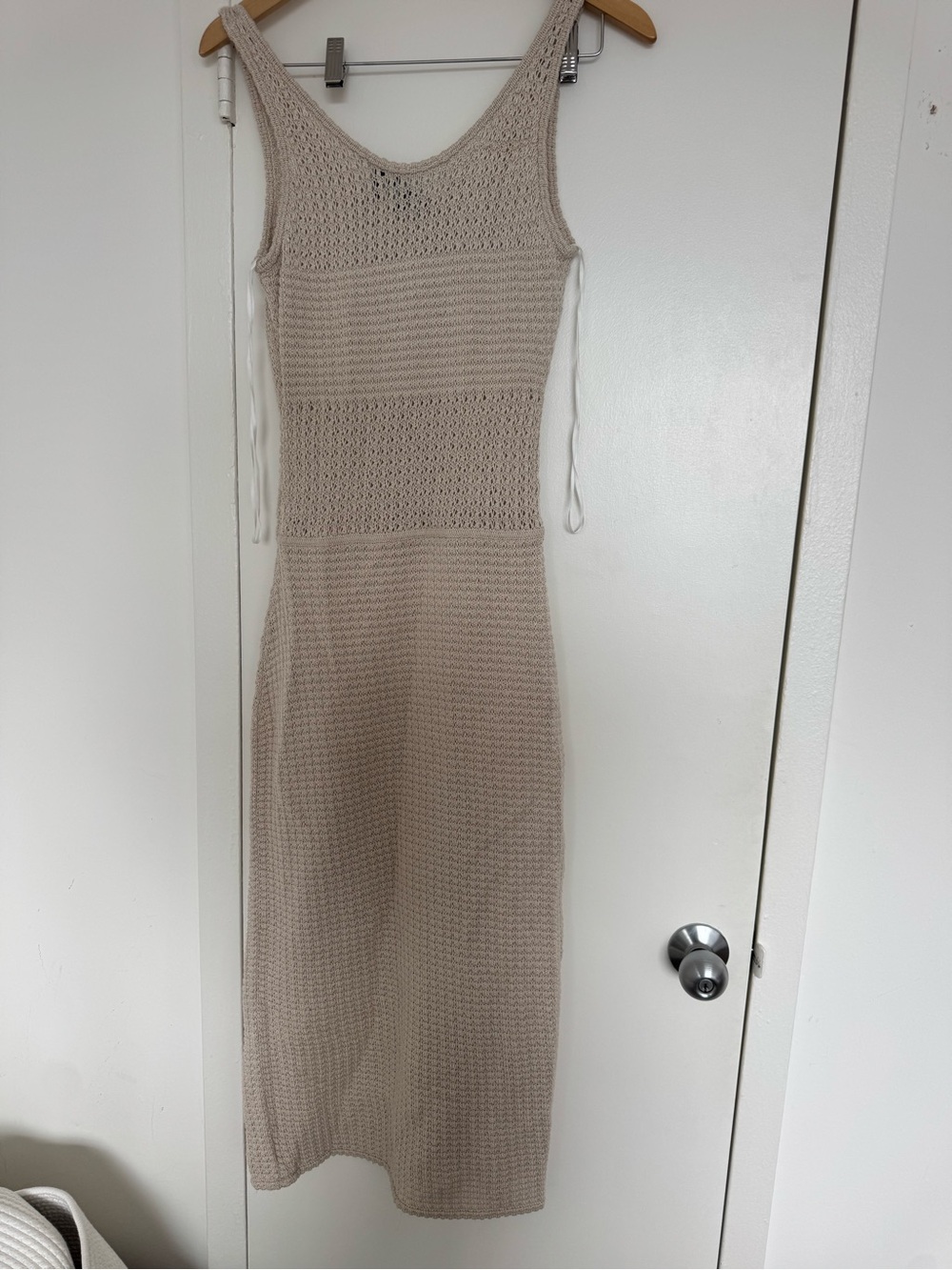 Theory Beige Knit Midi cotton Dress NWT - Picture 3 of 8